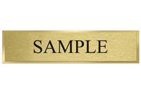 Brushed Gold Plate w/Shiny Gold Border, 1.75 x 9.25", (border 2 x 9.5") adhesive