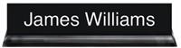 Black Plastic Plate with White Text,Black Acrylic Deskplate